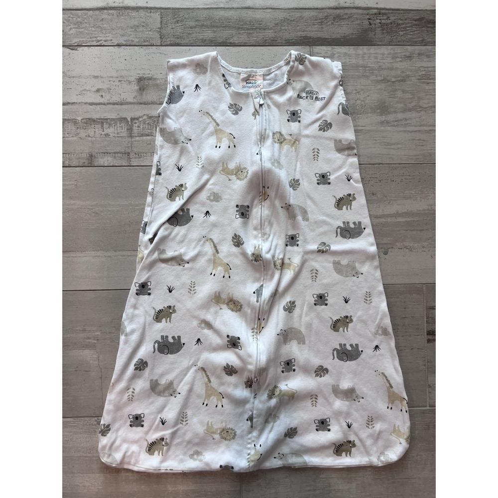 Halo Sleep Sack Med 6-12 months Wearable Blanket Lions Tigers Giraffes Elephants